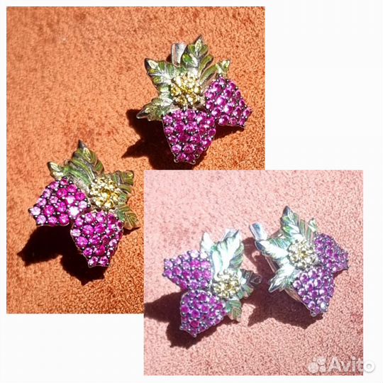 Серебряные украшения кольца серьги