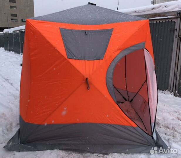 Палатка зимняя куб 3 слоя новая 200*200*215