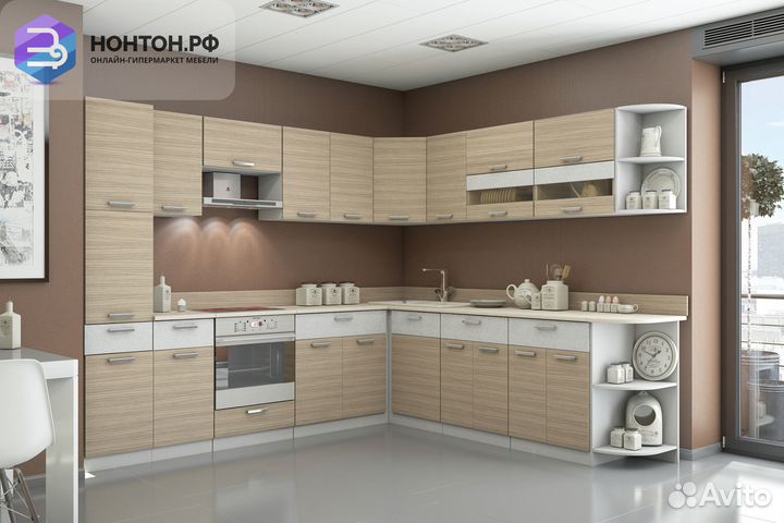 Кухня угловая Эра Сахара 2.8 на 2.49 м белый артек