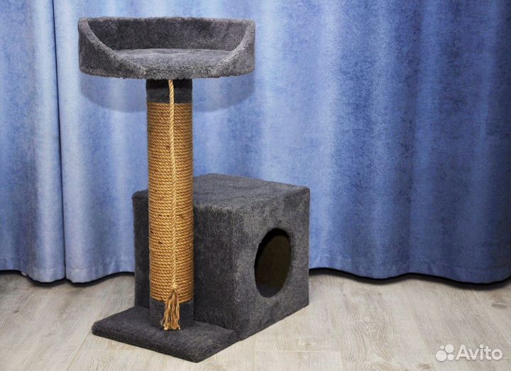 Кошачий дом, когтеточка, лежанка, домик для кошки