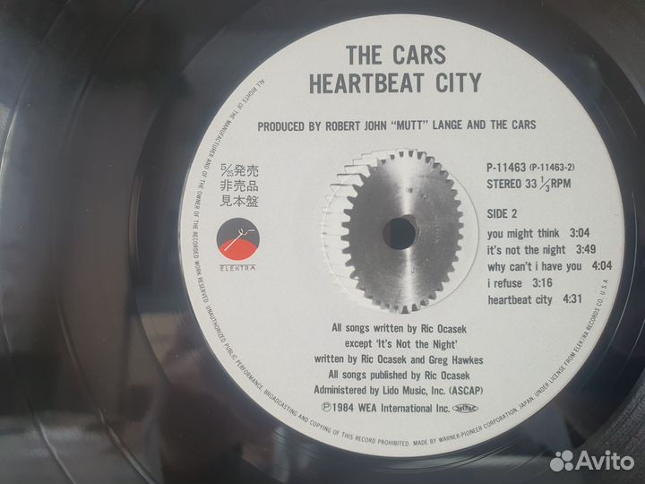 Винил. THE cars.Japan press