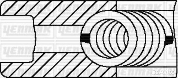 Yenmak 9109807050 83,00 mm. Кольца поршневые к-т на цилиндр