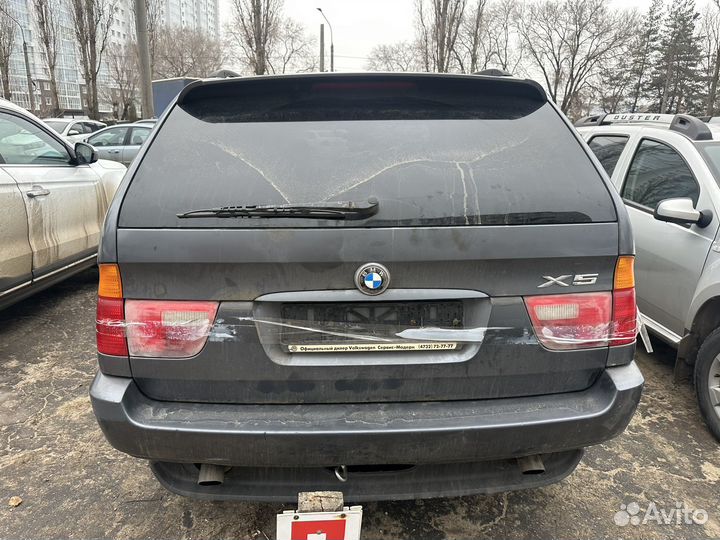 BMW X5 3.0 AT, 2002, битый, 376 000 км