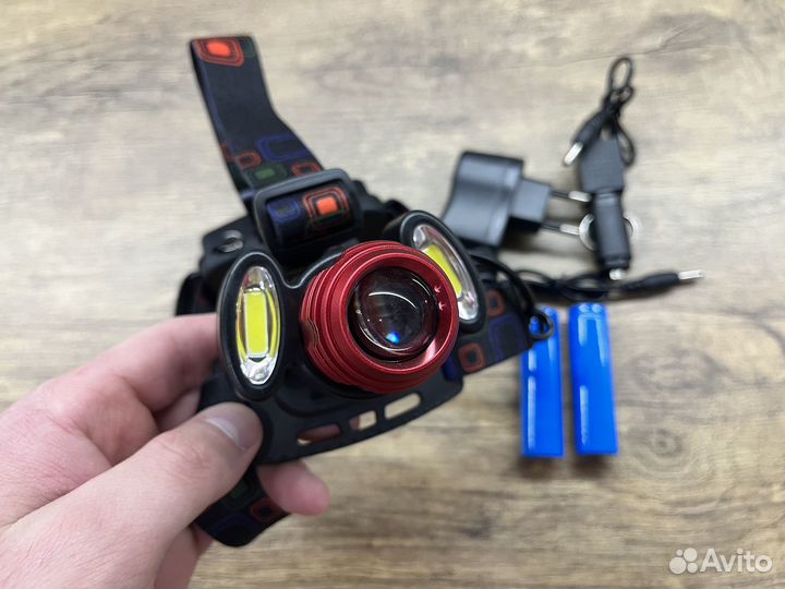 Налобный фонарик с аккумулятором