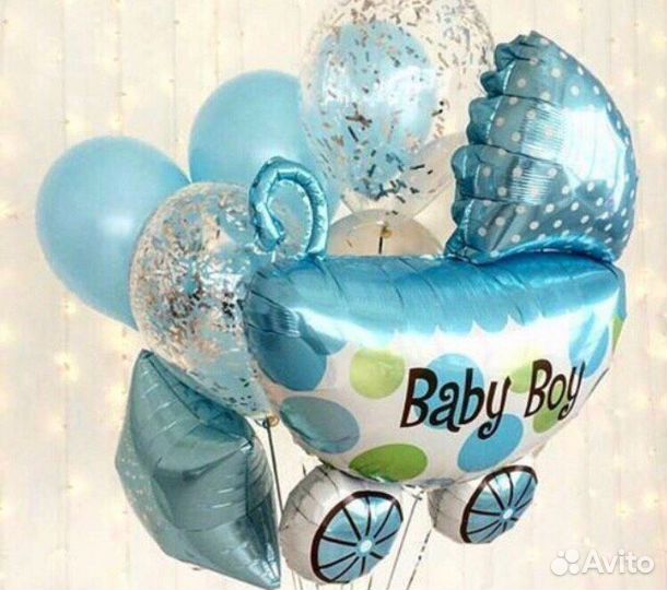 Шары гелиевые на выписку из роддома