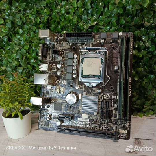 Материнская плата Gigabyte ga H61m-s LGA 1155 I3