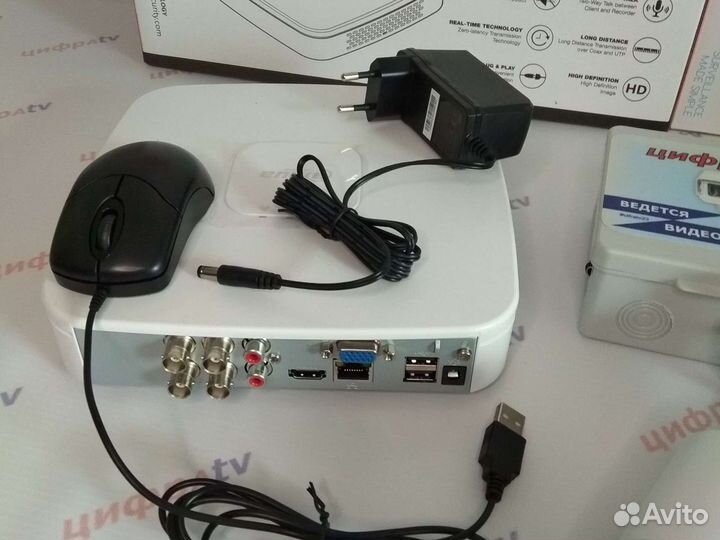 Комплект видеонаблюдения IP 4Мп Dahua 5 камер zoom