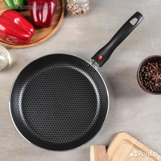 Сковорода Discovery, d24 см, стеклянная крышка, съ