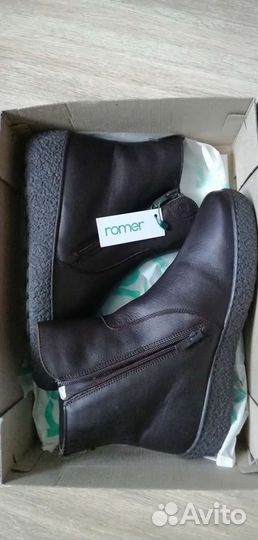 Ботинки зимние женские, кожа, нат. мех