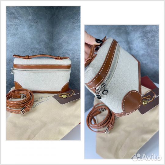 Женская сумочка натуральная кожа и текстиль