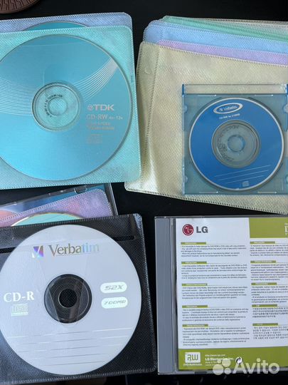 Чистые CD и DVD диски + чехлы