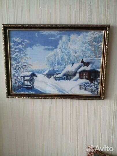 Картина ручная вышивка