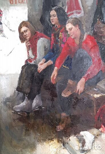 Картина жанровая холст, масло