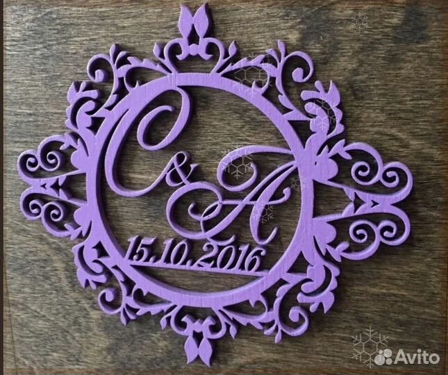 Монограмма на свадьбу / свадебный герб