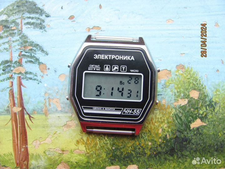 Часы наручные электроника чн-55 стальные