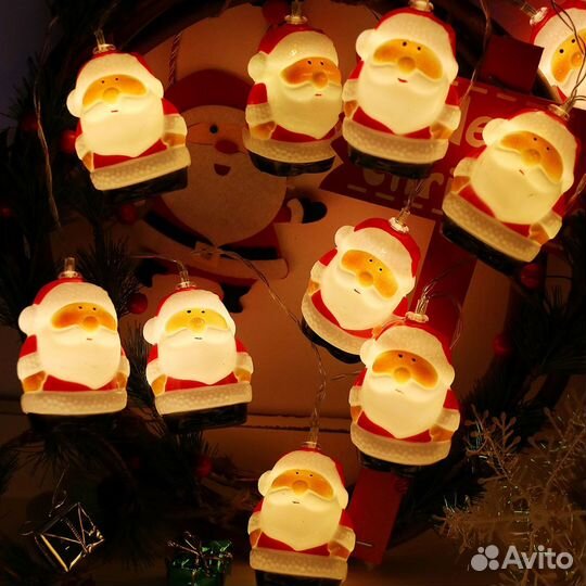 Новогодняя гирлянда Дед Мороз