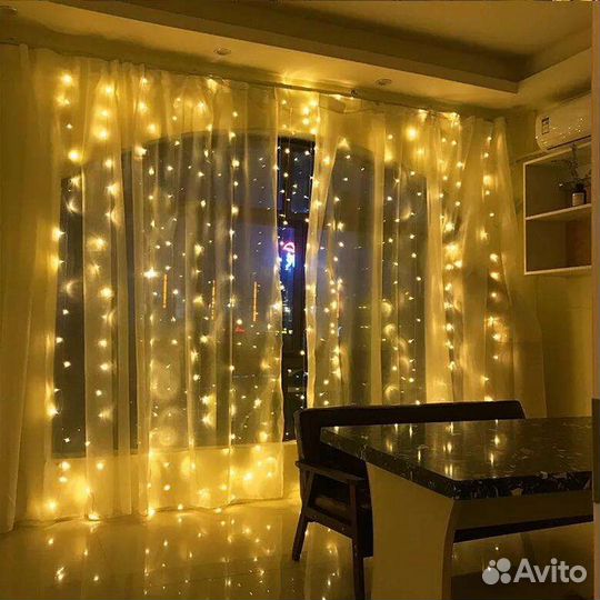 Гирлянда штора занавес