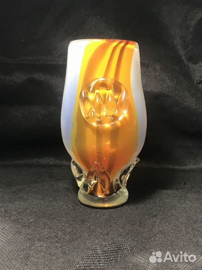 Ваза цветное стекло винтаж