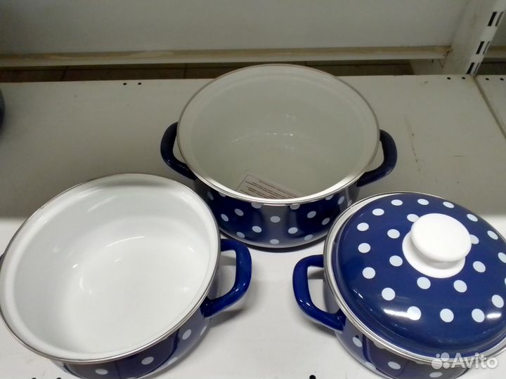 Набор кастрюль Моника, 1.5+2+3л, новый