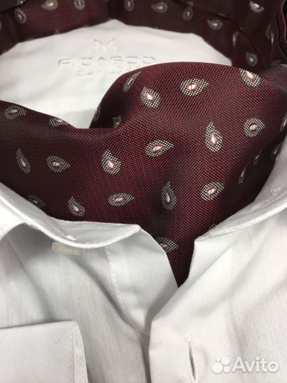 Новый бордовый аскот-мужской шейный платок