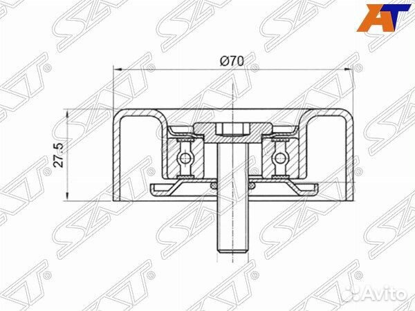 Ролик приводного ремня hyundai trajet
