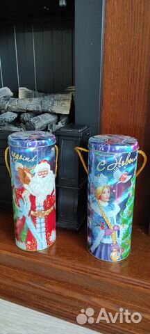 Жестяная коробка, новогодняя упаковка