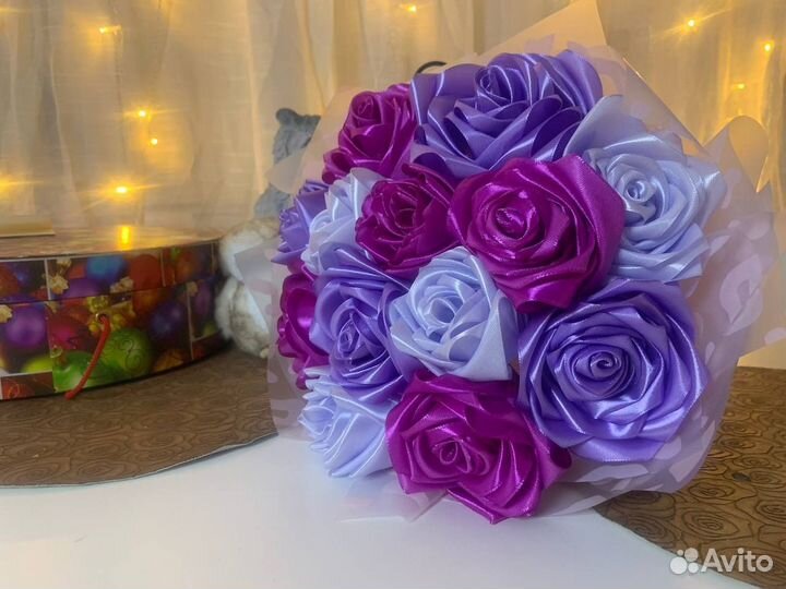 Букет из атласных лент