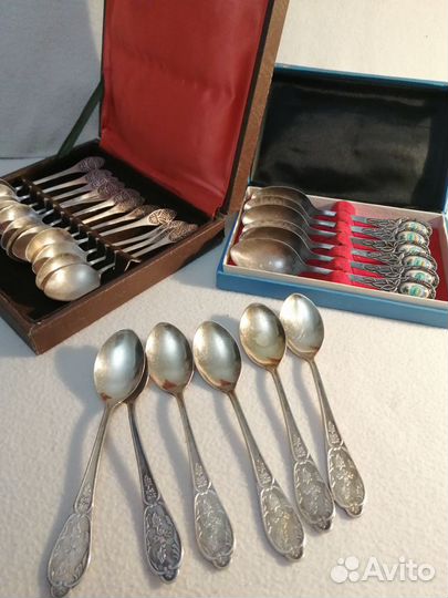 Мельхиоровые чайные ложки СССР