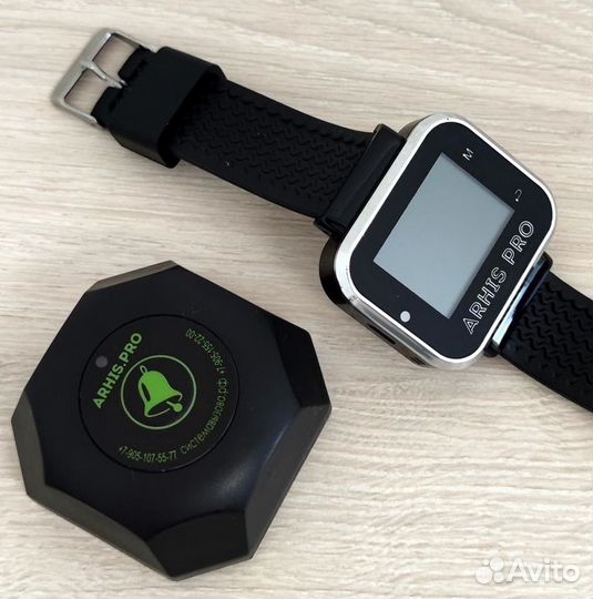 Кнопка вызова официанта модель Бургер с часами