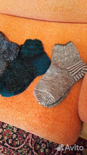 Вязанные шерстяные носки