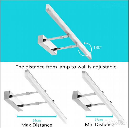Светодиодная настенная подсветка зеркала