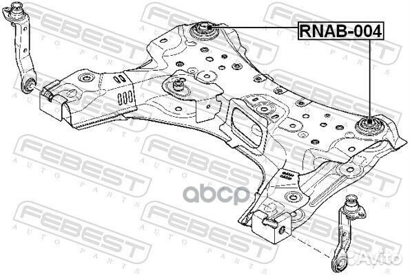 Сайлентблок подрамника renault megane III 2008