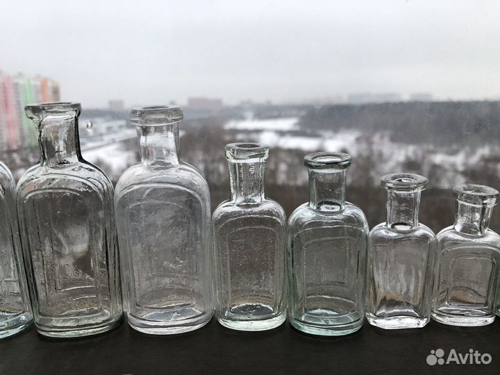 Пузырек Аптека Белое Стекло 19 век