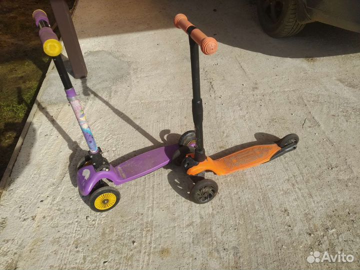 Самокат детский трехколесный бу