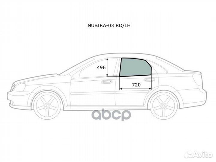 Стекло боковое опускное (Сзади/ Слева/ Цвет