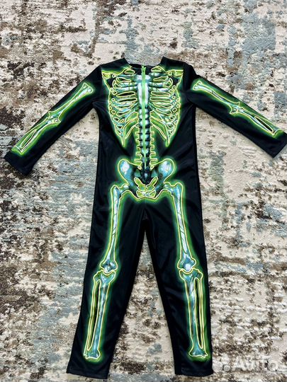 Костюм скелета 128 Хеллоувин