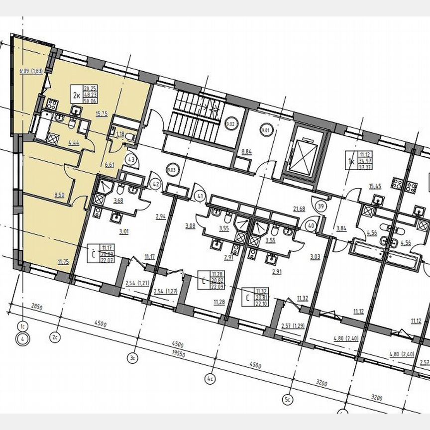 2-к. квартира, 50,1 м², 9/12 эт.