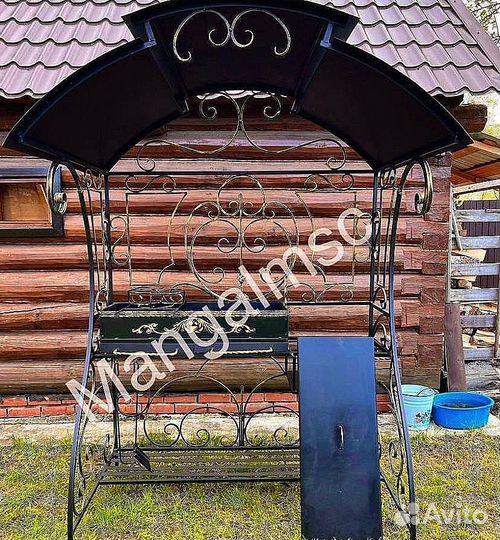 Мангал с крышей лофт