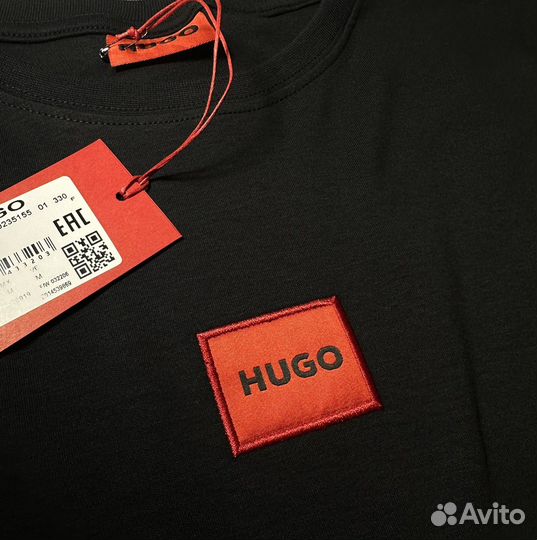 Лонгслив Hugo черный мужской Турция