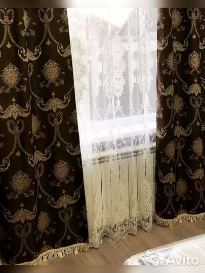 Штора и тюль бу