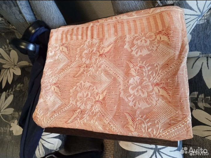 Покрывало винтаж 185*140 см., оранжевое