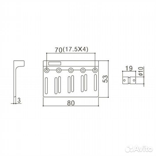 Бридж для 4-струнной бас-гитары Gotoh 2. (Новый)