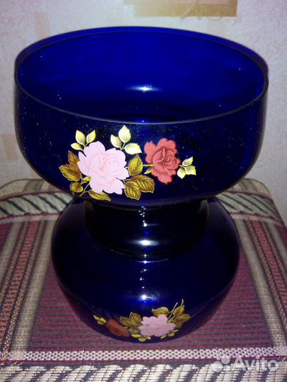 Ваза - кобальт. Чехия