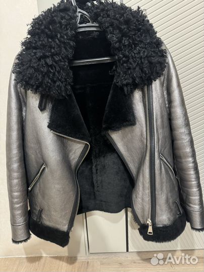 Дубленка натуральная женская aviator 46