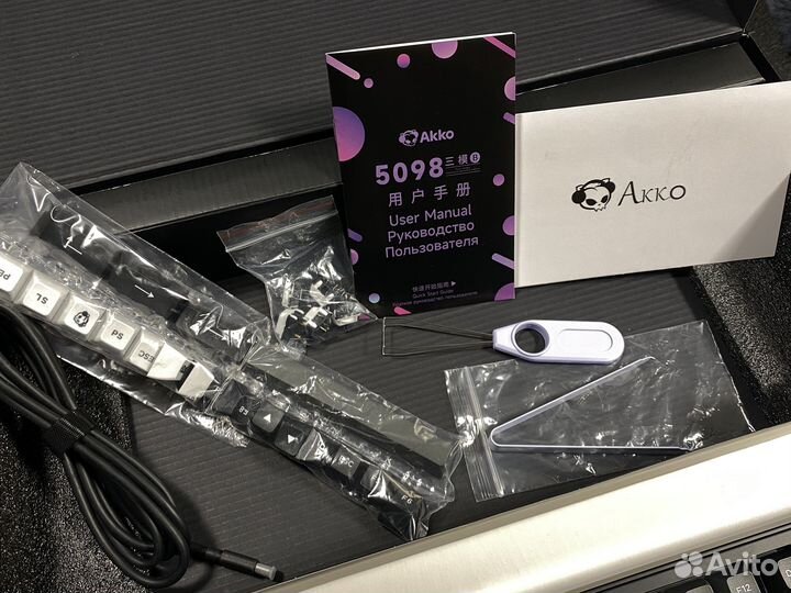 Новая Клавиатура Akko 5098B Ru Black&Silver