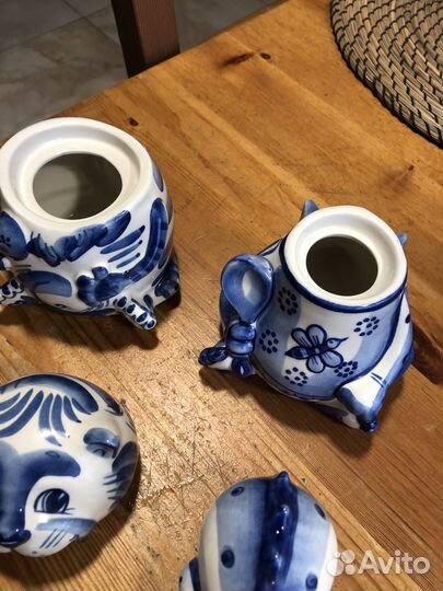 Комплект банок гжель