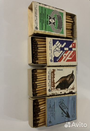Спички СССР в деревянном коробке