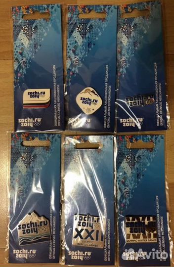 Значки Олимпиада Сочи 2014г