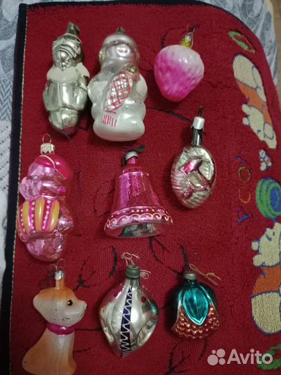 Елочные игрушки стекло СССР