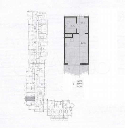 Квартира-студия, 24,4 м², 8/12 эт.